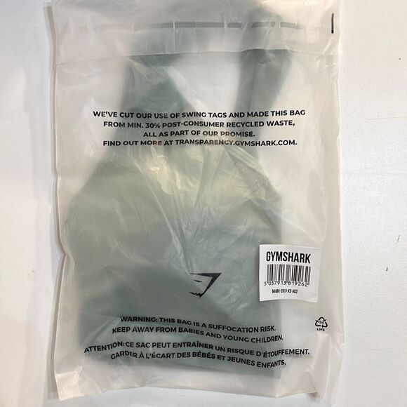 Gymshark Crossover Sports Bra - Desert Sage Green women’s XS-extra Small-NWT - Picture 2 of 5